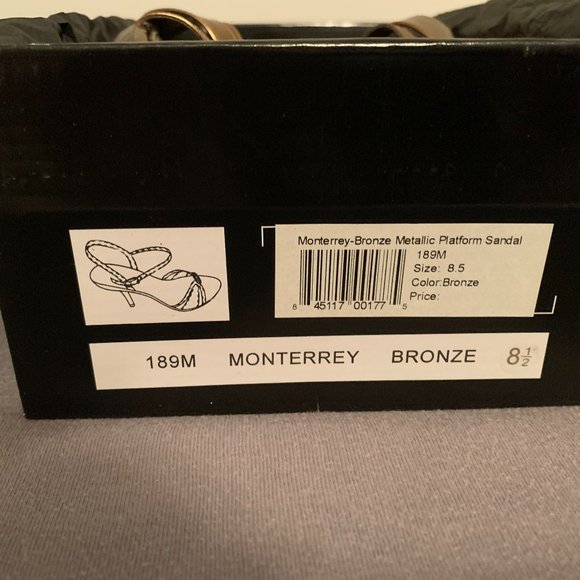 Sizzle by Coloriffics Monterrey Platform Sandal, Bronze, Size 8.5M - Picture 10 of 10